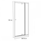 Flexi állítható zuhanyajtó 86-101x185 cm