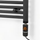 Elektromos fűtőpatron törölközőszárító radiátorhoz digitális hőfokszabályozóval 600W fekete