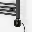 Wifi-s fűtőpatron törölközőszárító radiátorhoz digitális hőfokszabályozóval 800W fekete