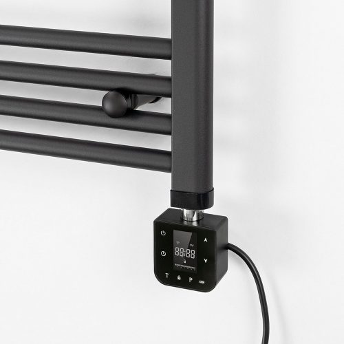 Wifi-s fűtőpatron törölközőszárító radiátorhoz digitális hőfokszabályozóval 800W fekete