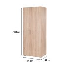 Family ruhásszekrény 74x182 cm sonoma tölgy