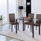 Kelly bőr étkezőszék barna színben