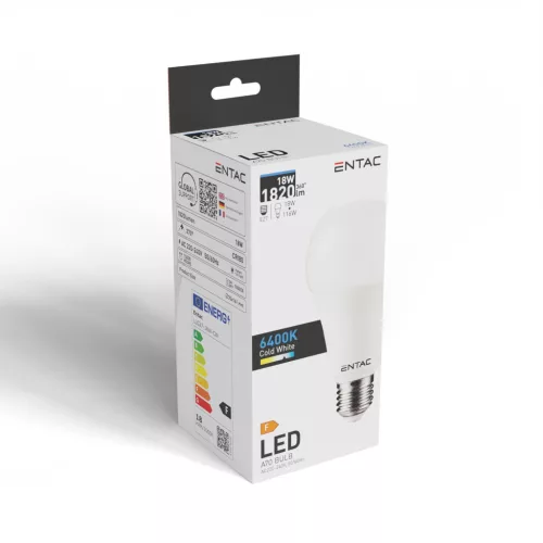 Entac LED Globe E27 18W CW 6400K
