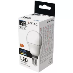 Entac LED Mini Globe E14 6.5W CW 6400K