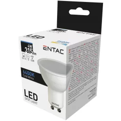 Entac LED Spot Wide Angle GU10 4W Cool White 6400K