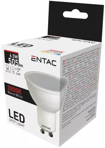 Entac LED Spot Wide Angle GU10 6,5W WW 3000K
