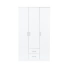 Miami gardróbszekrény 120x205 cm fehér-fehér