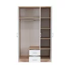 Miami gardróbszekrény 120x205 cm fehér-sonoma tölgy