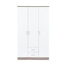 Miami gardróbszekrény 120x205 cm fehér-yorki tölgy