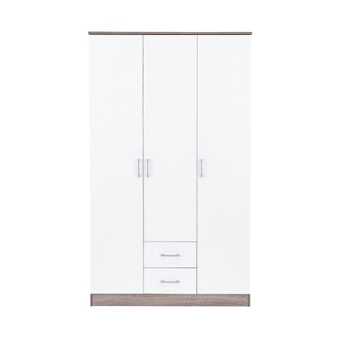 Miami gardróbszekrény 120x205 cm fehér-yorki tölgy