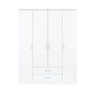 Miami gardróbszekrény 160x205 cm fehér-fehér