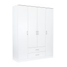 Miami gardróbszekrény 160x205 cm fehér-fehér