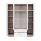 Miami gardróbszekrény 160x205 cm fehér-sonoma tölgy