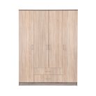 Miami gardróbszekrény 160x205 cm sonoma tölgy-yorki tölgy