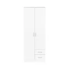 Miami gardróbszekrény 80x205 cm fehér-fehér