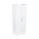 Miami gardróbszekrény 80x205 cm fehér-fehér