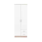 Miami gardróbszekrény 80x205 cm fehér-sonoma tölgy