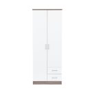 Miami gardróbszekrény 80x205 cm fehér-yorki tölgy