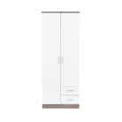 Miami gardróbszekrény 80x205 cm fehér-yorki tölgy