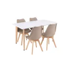 Silla 120 4+1 étkező garnitúra fehér-bézs