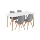 Silla 150 4+1 étkező garnitúra fehér-szürke