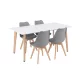Silla 150 4+1 étkező garnitúra fehér-szürke