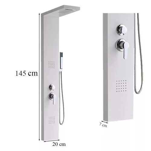 Malaga White hidromasszázs zuhanypanel