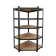 Nagy teherbírású sarokpolc 180x70x40-40 cm 175 kg fekete