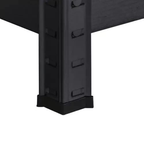 Nagy teherbírású sarokpolc 180x70x40-40 cm 175 kg fekete