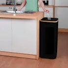 Szelektív palackgyűjtő 100l fekete
