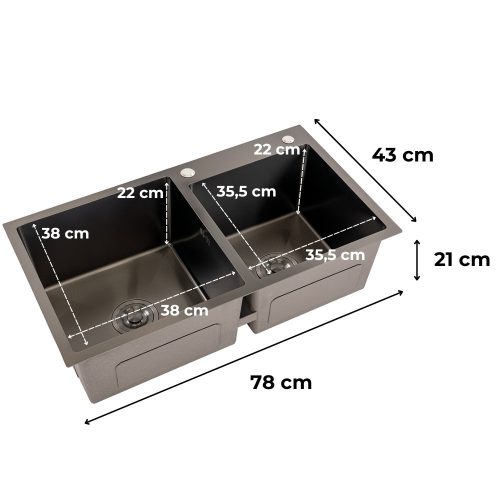 Meria rozsdamentes mosogató