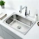 Mont szögletes egy medencés rozsdamentes mosogató