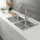 Nago szögletes két medencés rozsdamentes mosogató