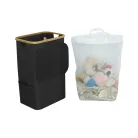 Wäschekorb 100 l schwarz 44 × 33 × 67 cm