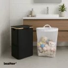 Wäschekorb 100 l schwarz 44 × 33 × 67 cm