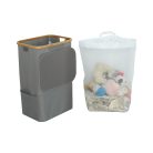 Szennyeskosár 100L szürke 44x33x67 cm