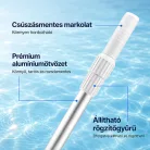 Teleszkópos rúd medence tisztító hálóhoz LMTH-01 2x180 cm, 0,8 mm, ezüst