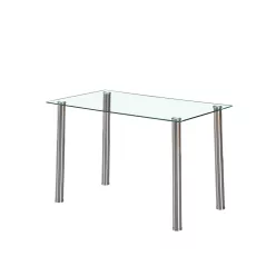 Berna 120 cm szögletes üveg étkezőasztal