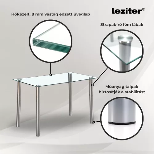 Velon 4+1 étkező garnitúra fehér-szürke