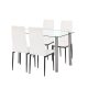 Mateo 4+1 étkező garnitúra fehér-fekete