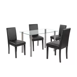 Karin 4+1 étkező garnitúra fehér-fekete