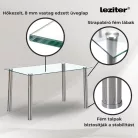 Karin 4+1 étkező garnitúra fehér-fekete