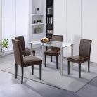 Karin 4+1 étkező garnitúra fehér-barna