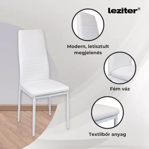 Nolen 4+1 étkező garnitúra fehér