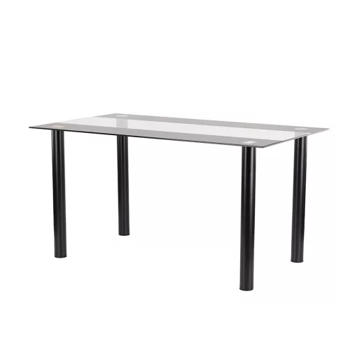 Riona 140 cm szögletes üveg étkezőasztal
