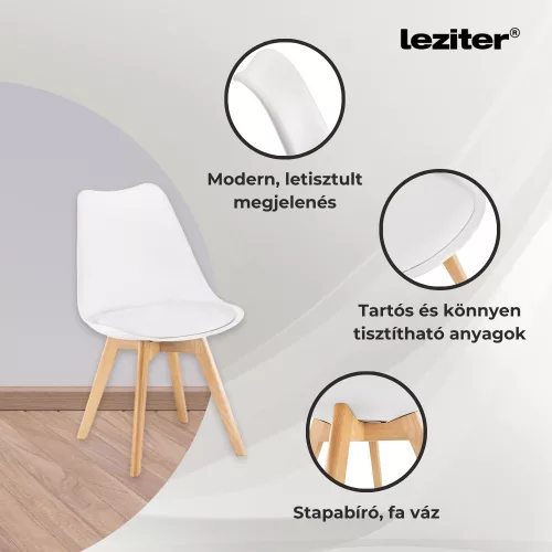Zelma 6+1 étkező garnitúra fehér