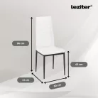 Denton 4+1 étkező garnitúra fehér-fekete