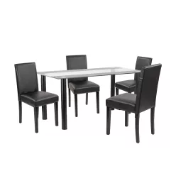 Cadiz 4+1 étkező garnitúra fekete-fekete
