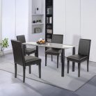 Cadiz 4+1 étkező garnitúra fekete-fekete