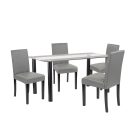 Cadiz 4+1 étkező garnitúra fekete-szürke